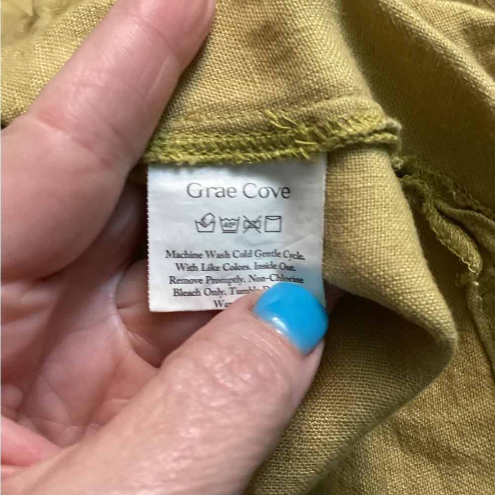 Grae Cove NWOT Gwyneth Linen Wrap Midi Dress - Picture 7 of 9